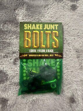 New Shake Junt Bolts 7/8 Allen Skateboard Hardware Green Yellow Black Set